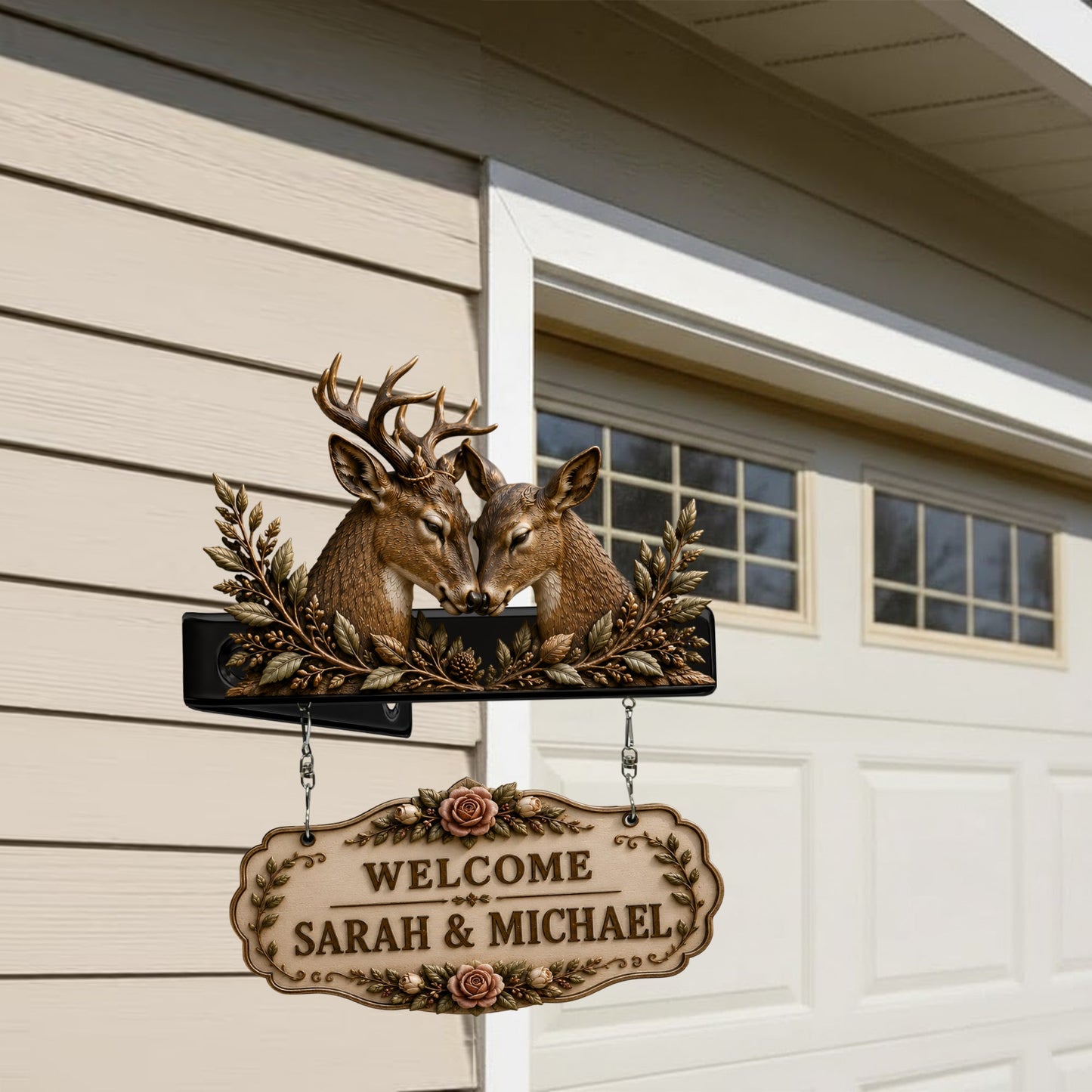 Welcome To Our Home - Personalized Hunting Wooden Wall Mount Sign