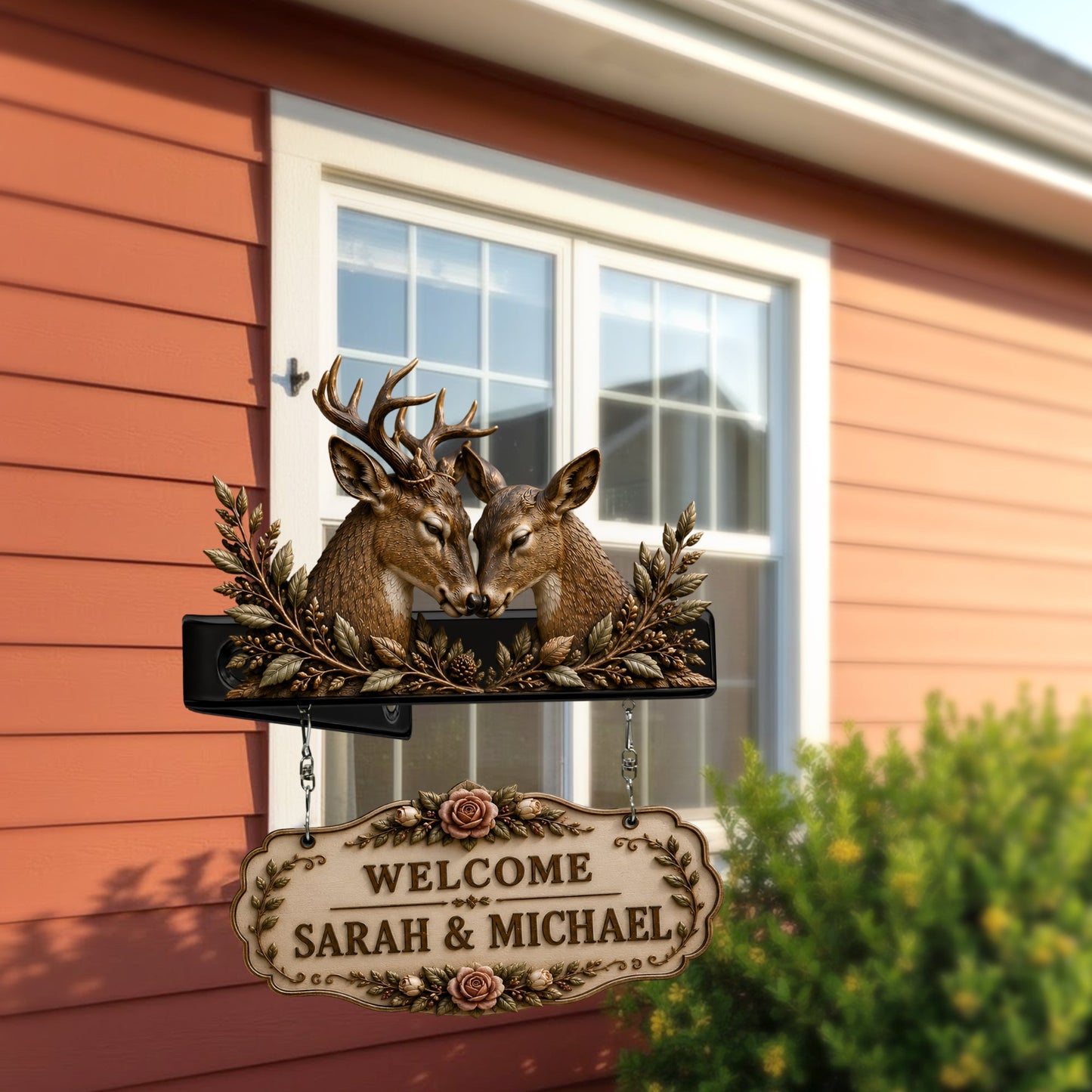Welcome To Our Home - Personalized Hunting Wooden Wall Mount Sign
