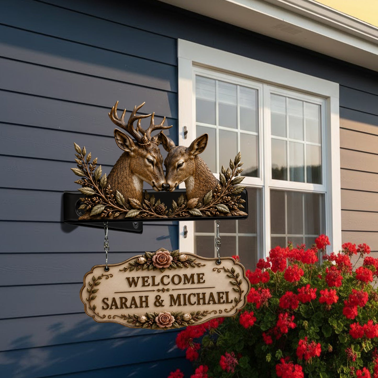 Welcome To Our Home - Personalized Hunting Wooden Wall Mount Sign