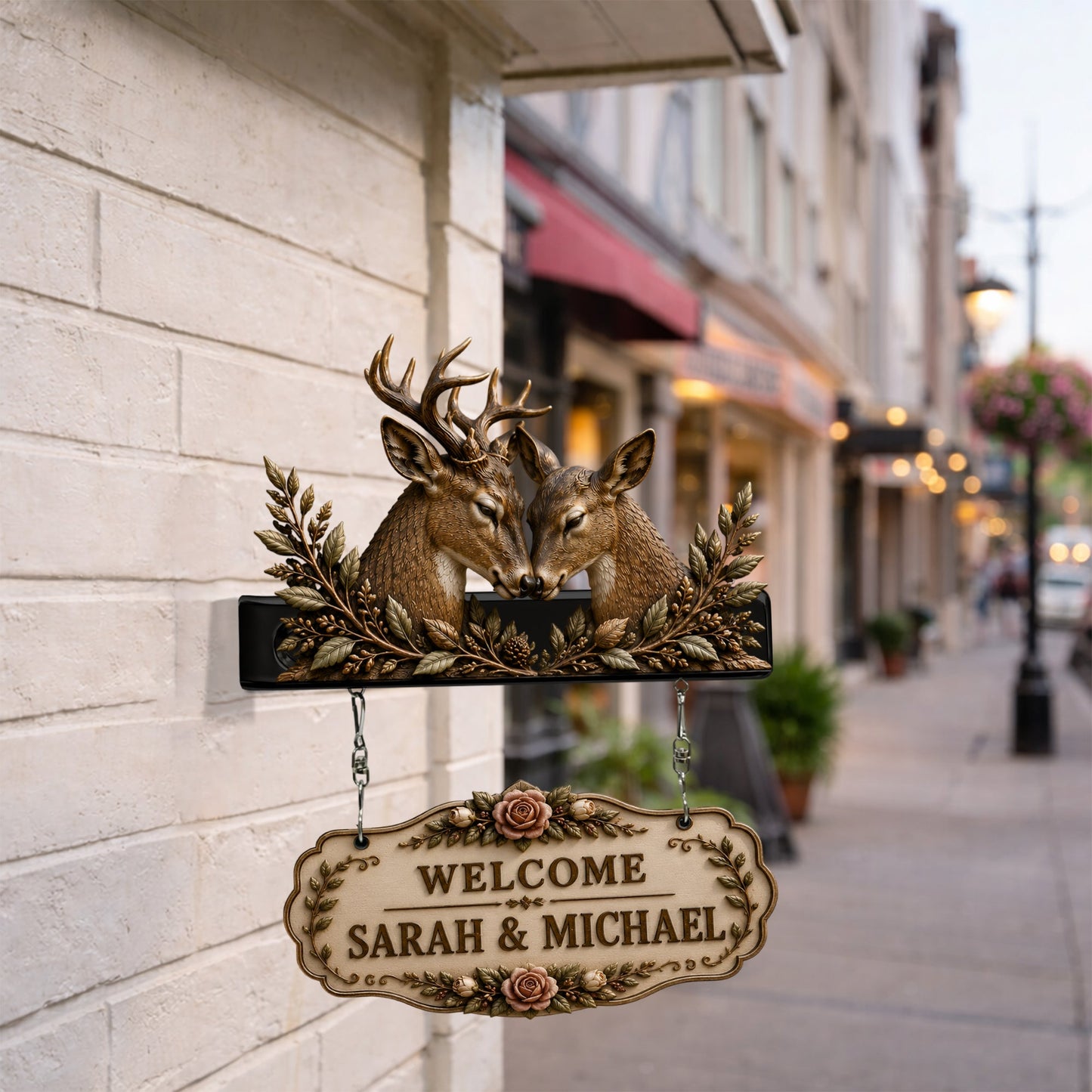 Welcome To Our Home - Personalized Hunting Wooden Wall Mount Sign