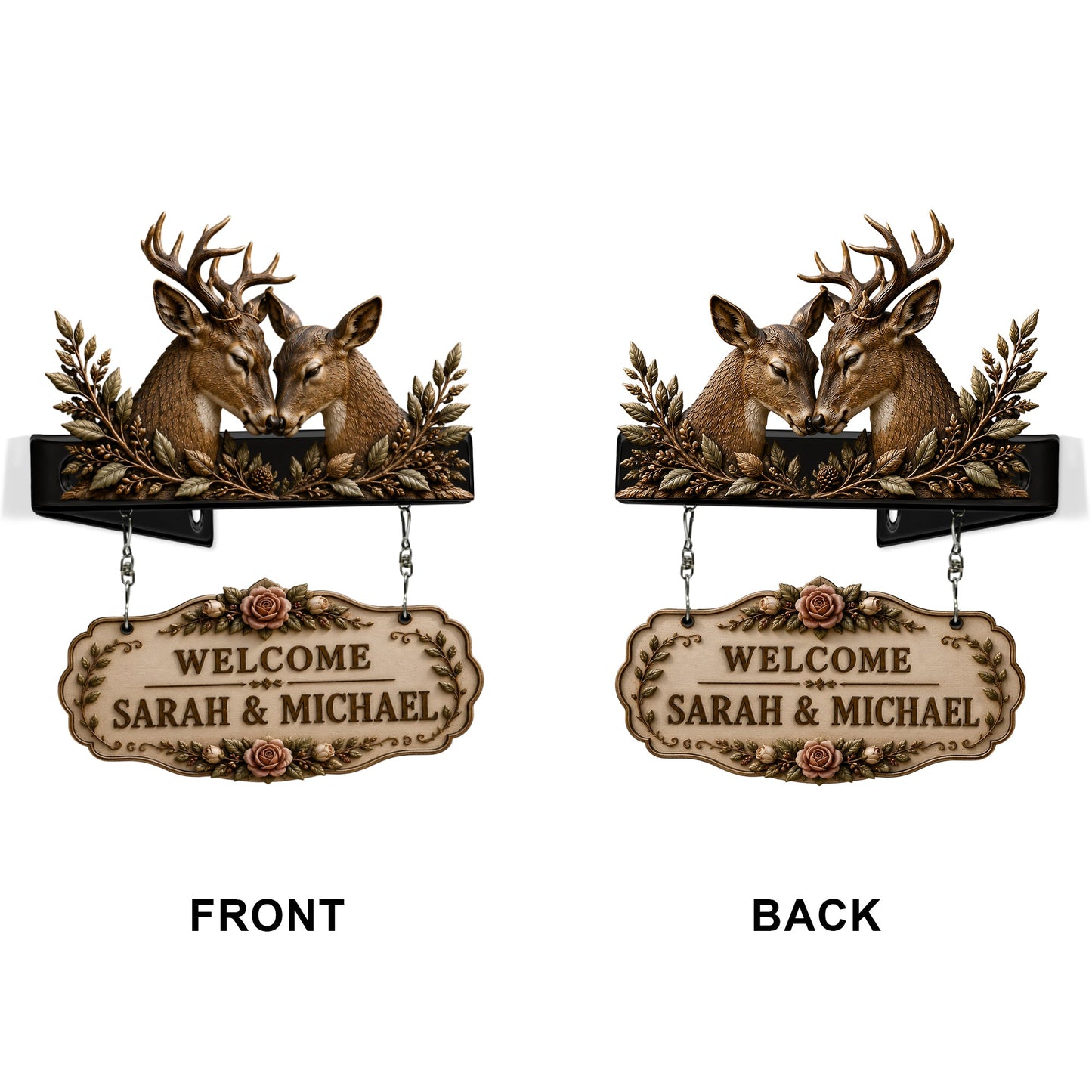 Welcome To Our Home - Personalized Hunting Wooden Wall Mount Sign