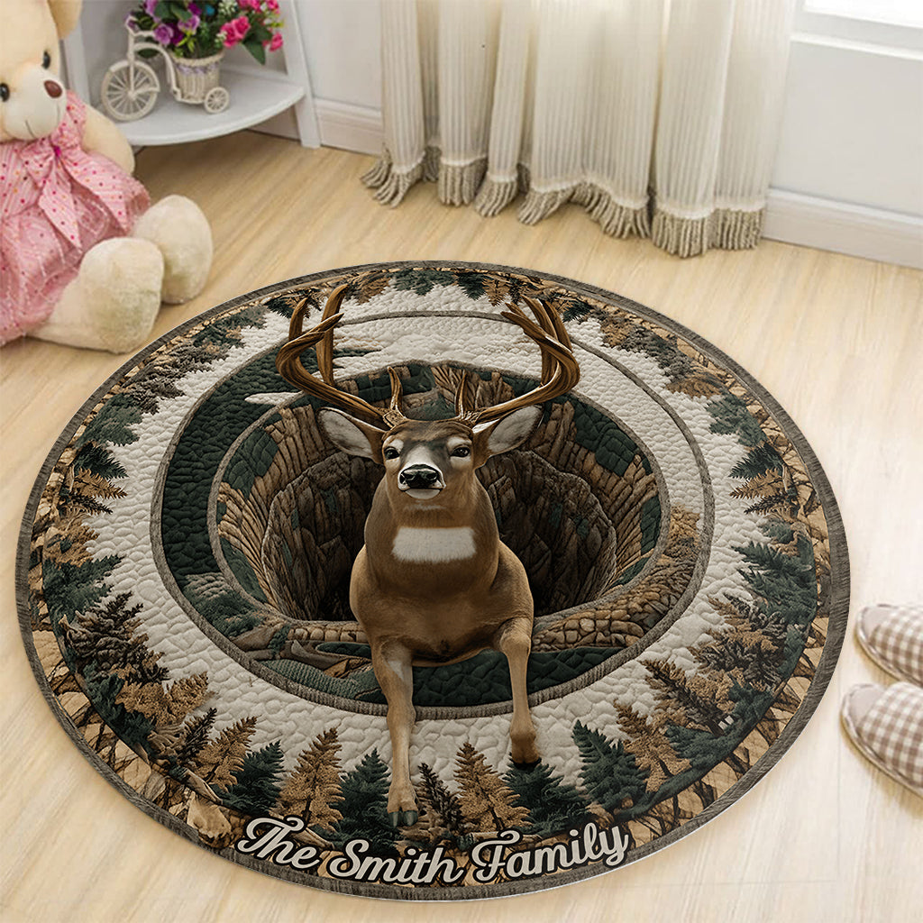 Love Hunting - Personalized Hunting Round Rug