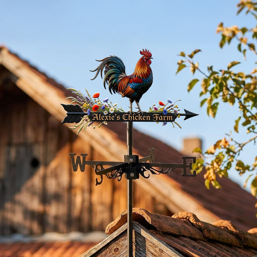 Rooster - Personalized Chicken Weather Vane