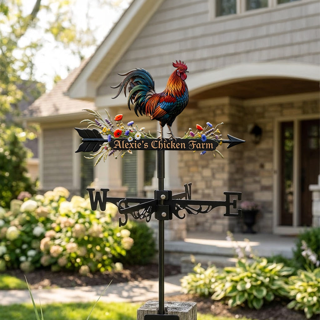 Rooster - Personalized Chicken Weather Vane