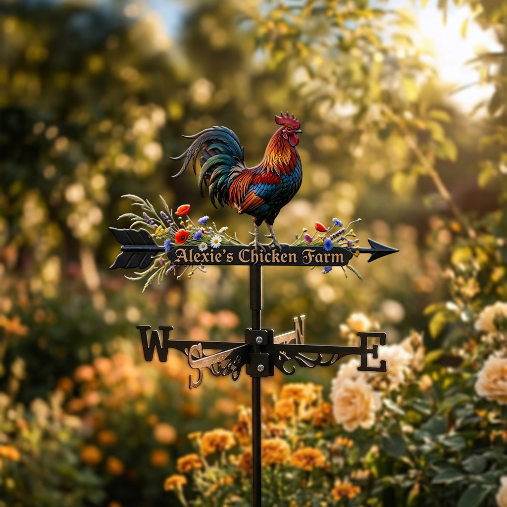 Rooster - Personalized Chicken Weather Vane