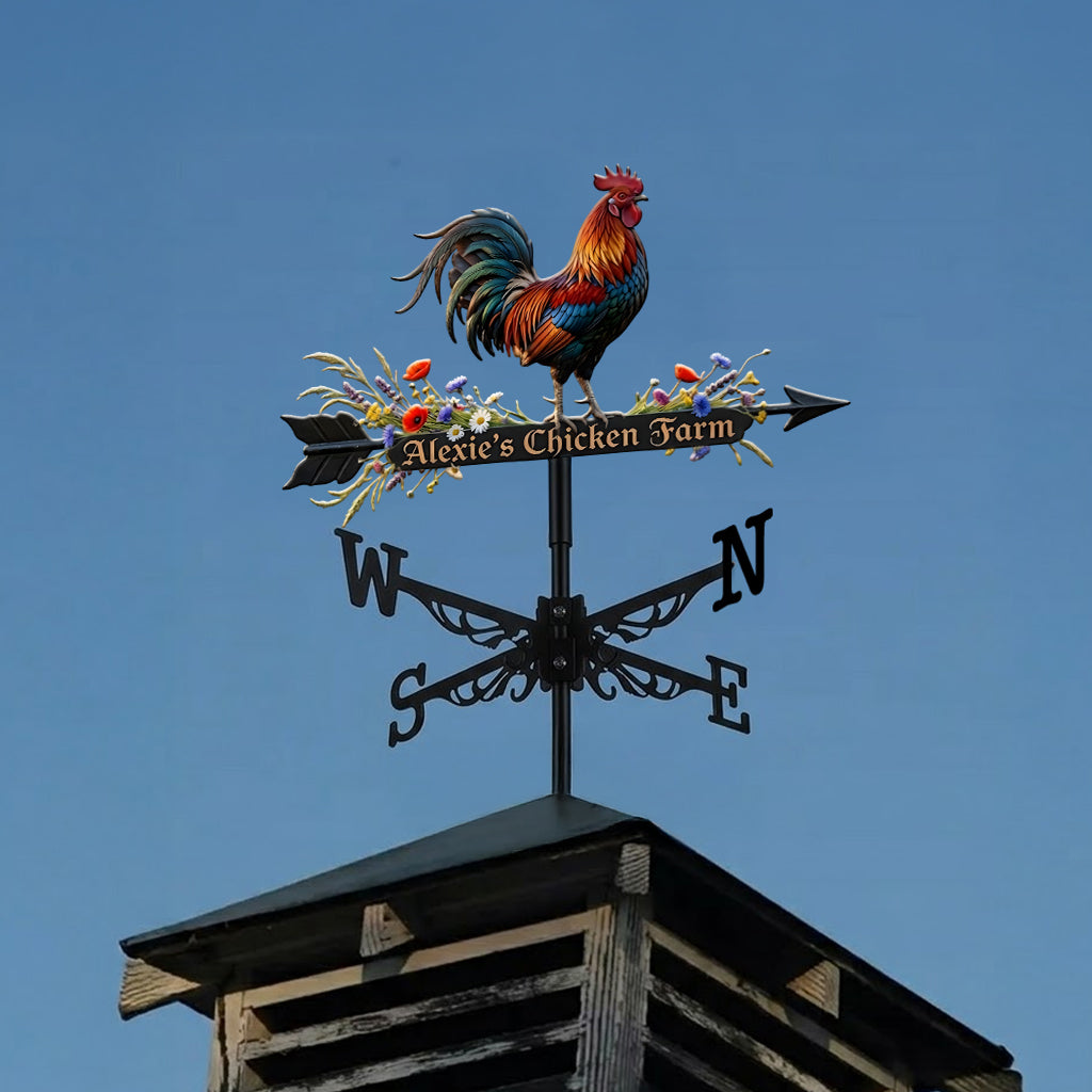 Rooster - Personalized Chicken Weather Vane