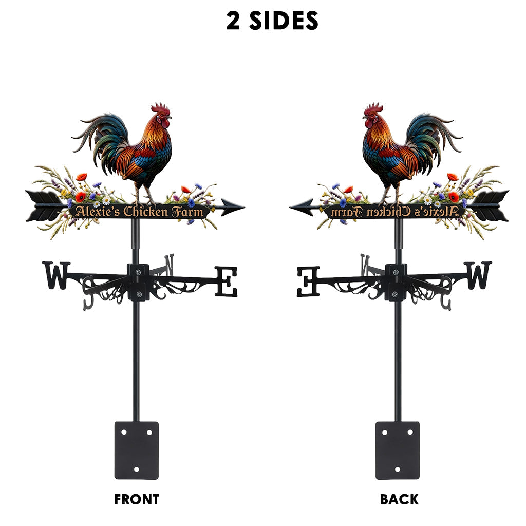 Rooster - Personalized Chicken Weather Vane