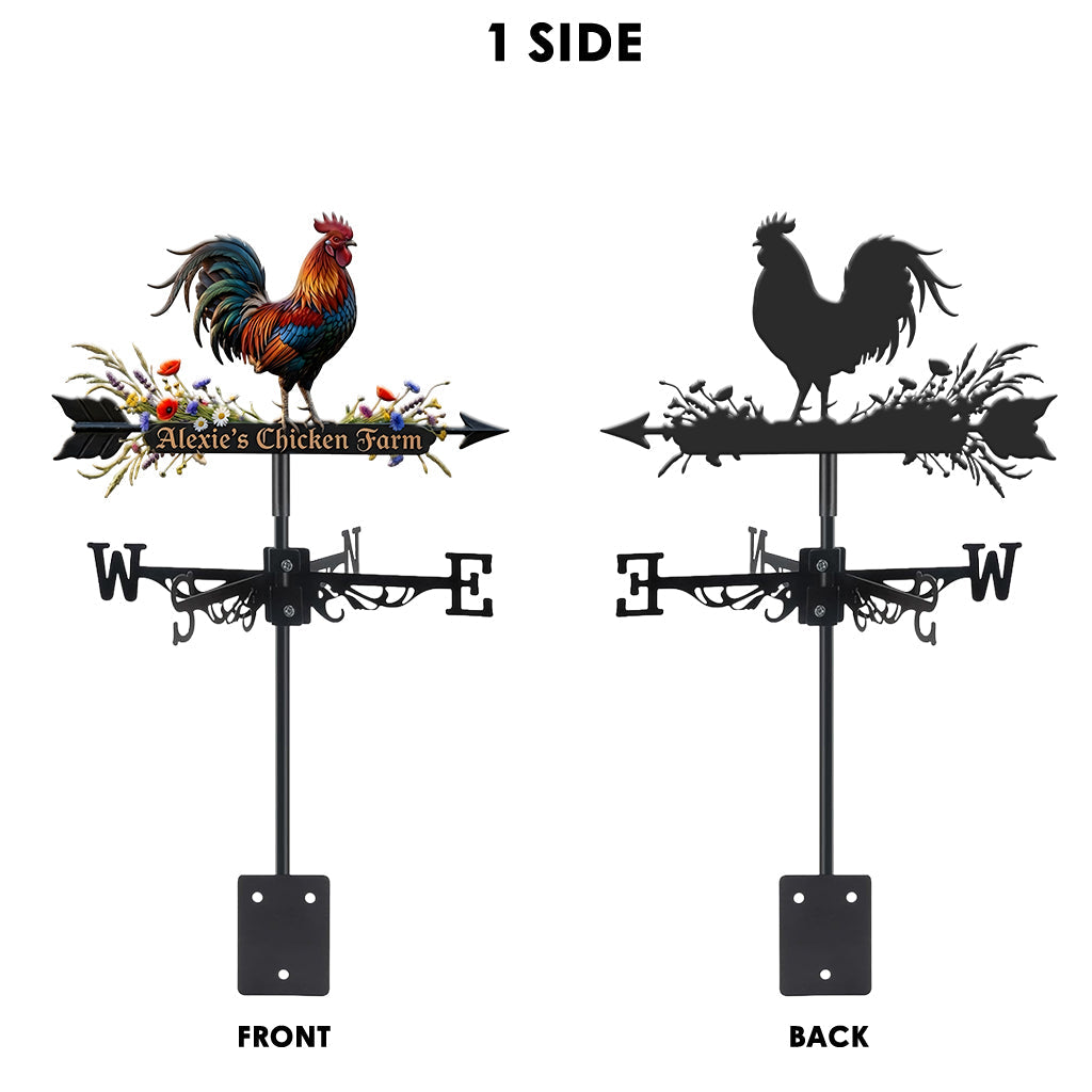Rooster - Personalized Chicken Weather Vane