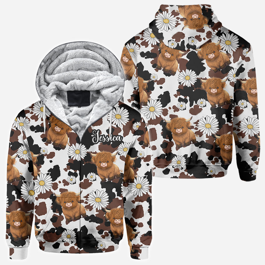 Love Highland Cow - Personalized Highland Cow All Over Shirt