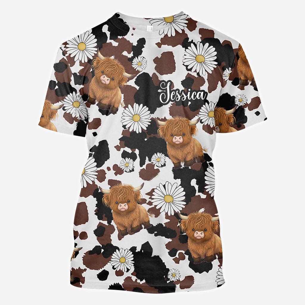 Love Highland Cow - Personalized Highland Cow All Over Shirt