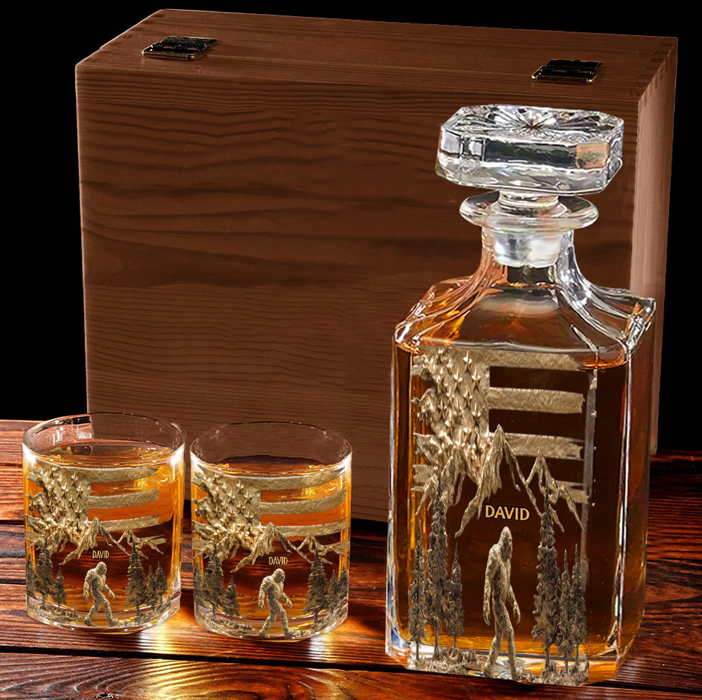 Sasquatch - Personalized Whisky Whiskey Decanter Set