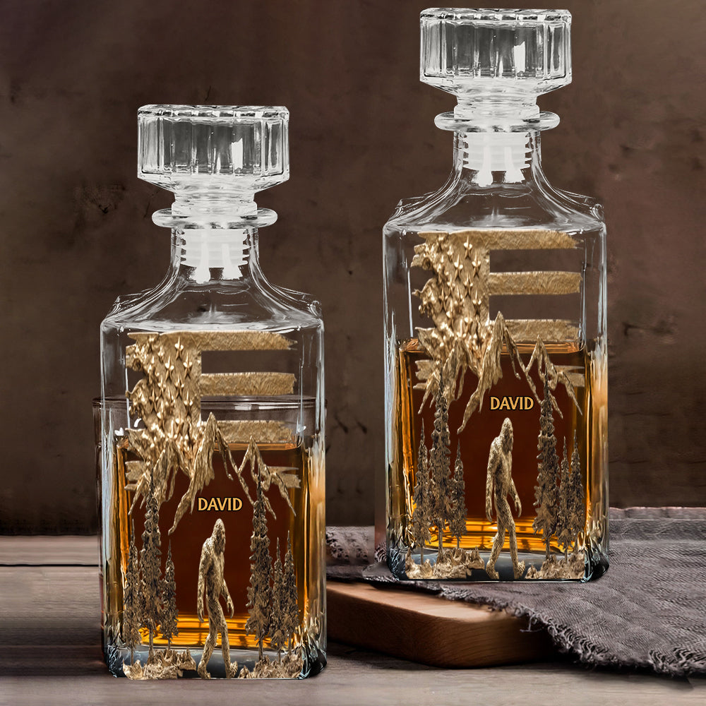 Sasquatch - Personalized Whisky Whiskey Decanter Set