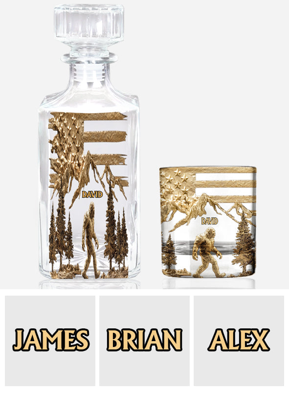 Sasquatch - Personalized Whisky Whiskey Decanter Set