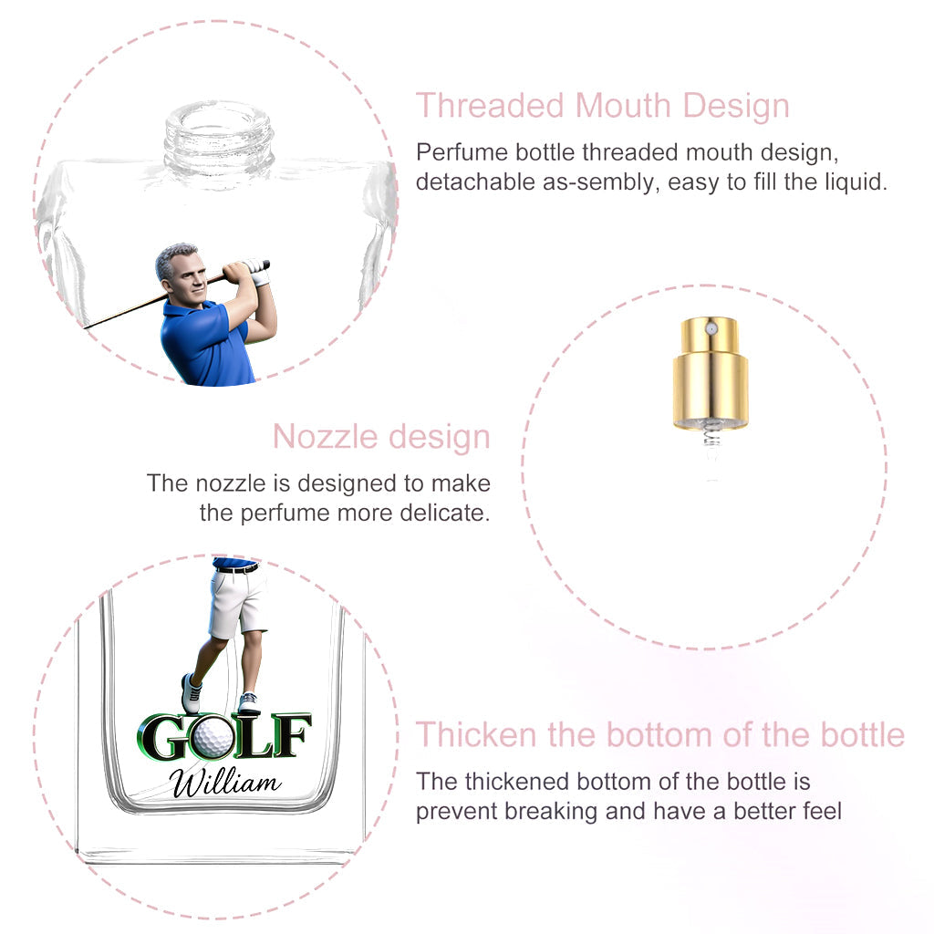 Luxury Gift For Man - Personalized Golf Refillable Perfume Bottle