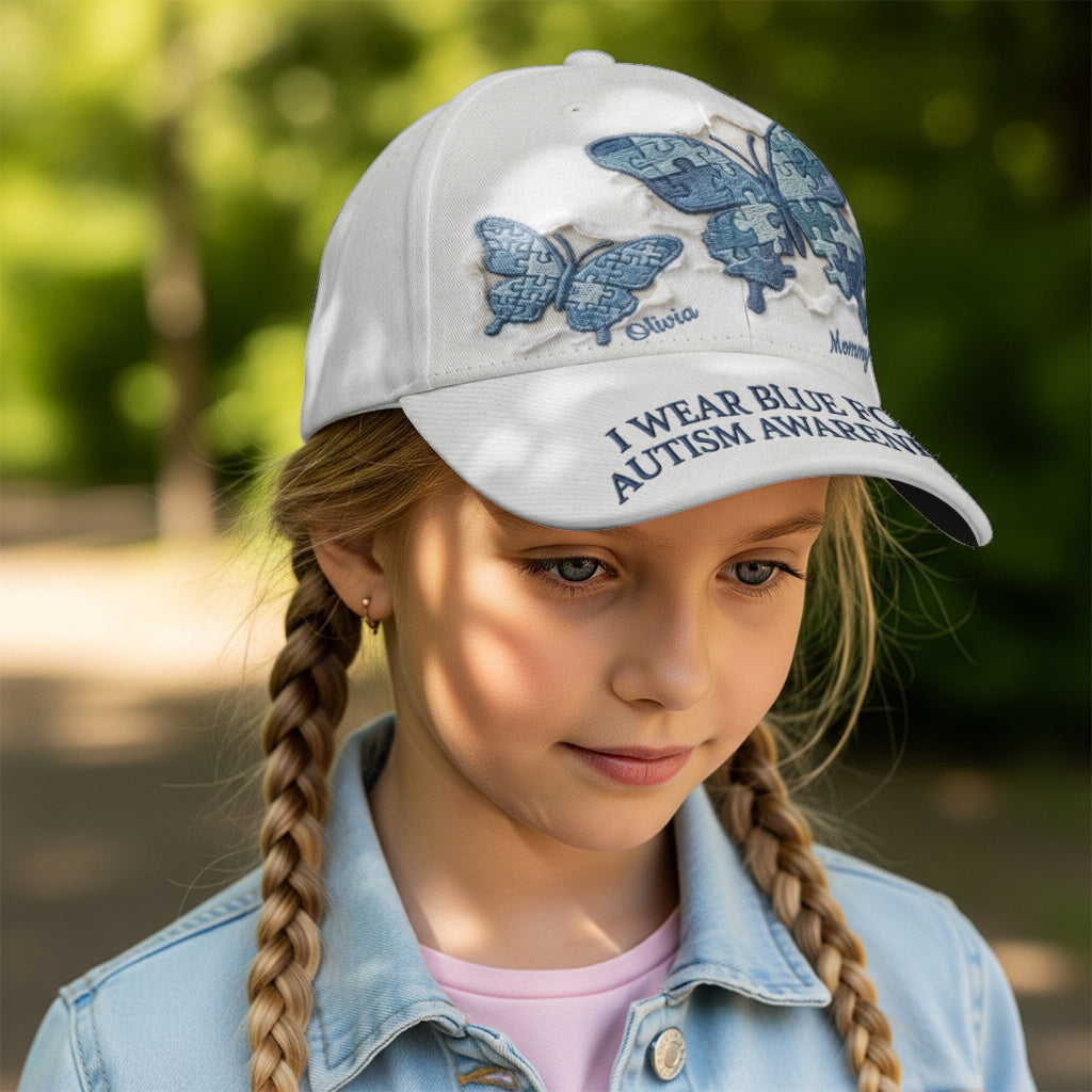 Puzzle Butterfly - Personalized Autism Awareness Classic Cap