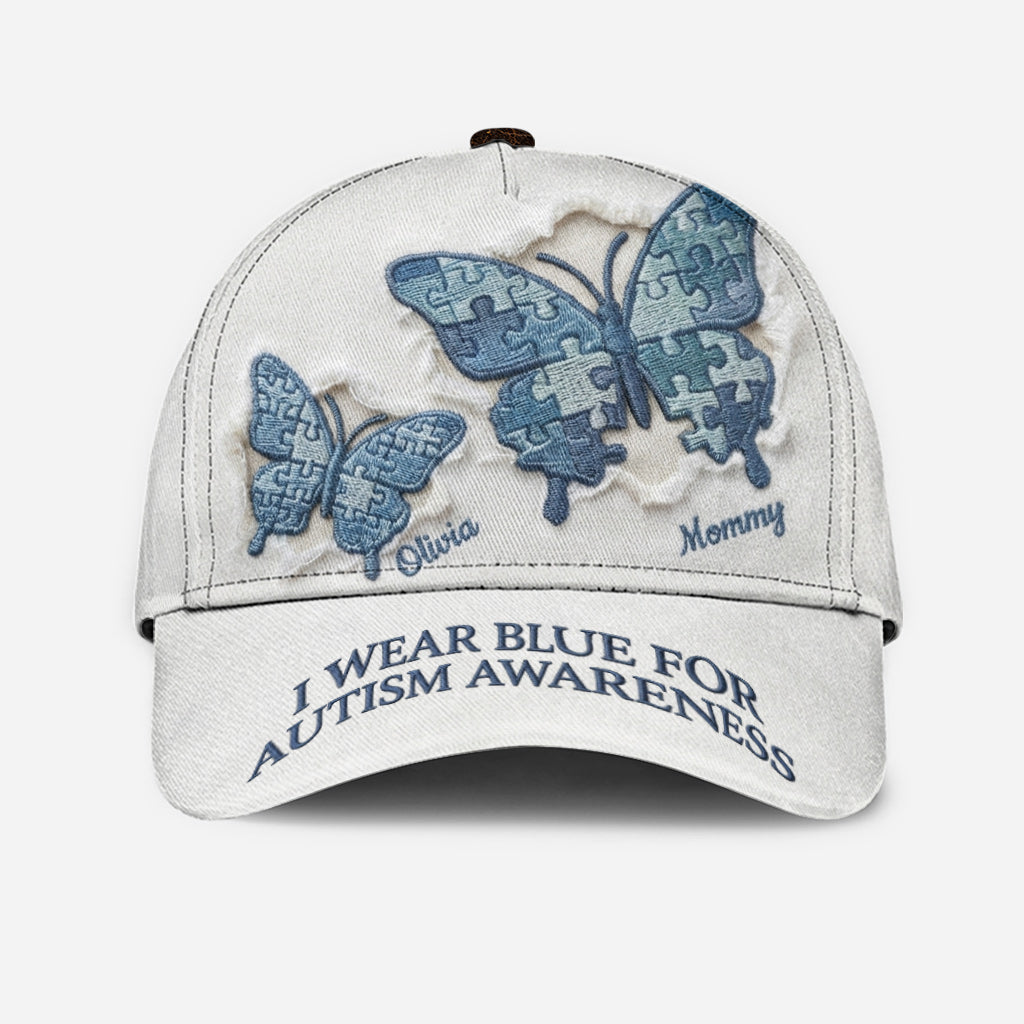 Puzzle Butterfly - Personalized Autism Awareness Classic Cap