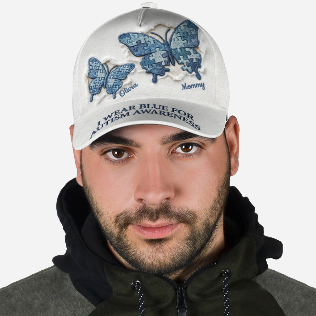 Puzzle Butterfly - Personalized Autism Awareness Classic Cap
