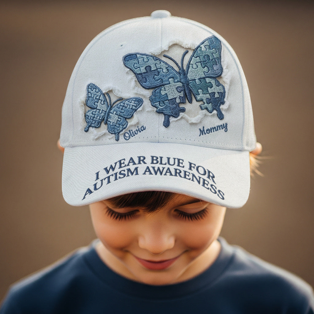 Puzzle Butterfly - Personalized Autism Awareness Classic Cap