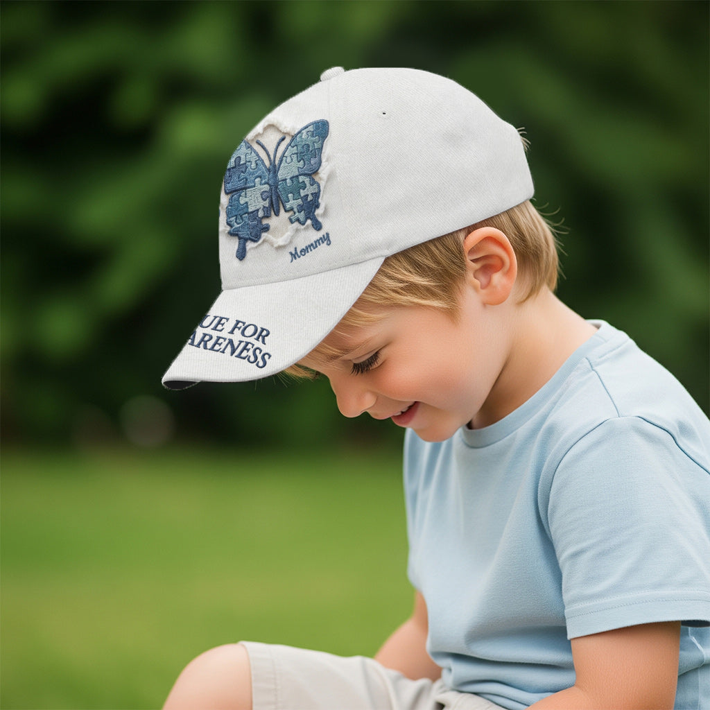 Puzzle Butterfly - Personalized Autism Awareness Classic Cap