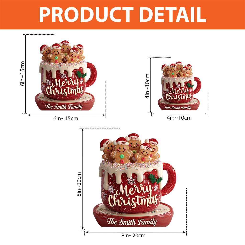 Merry Christmas - Personalized Family Custom Shaped Acrylic Plaque
