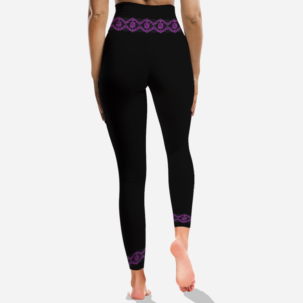 Floral Skull - Personalized Skull Hoodie and Leggings