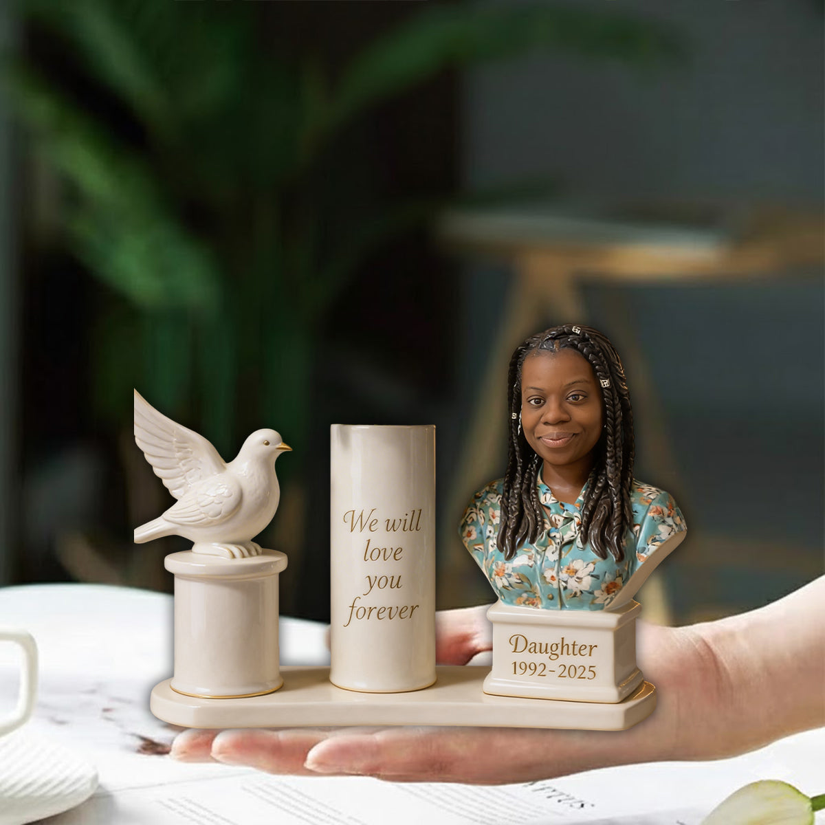 We Will Love You Forever - Personalized Memorial Custom Shape Acrylic Flower Vase