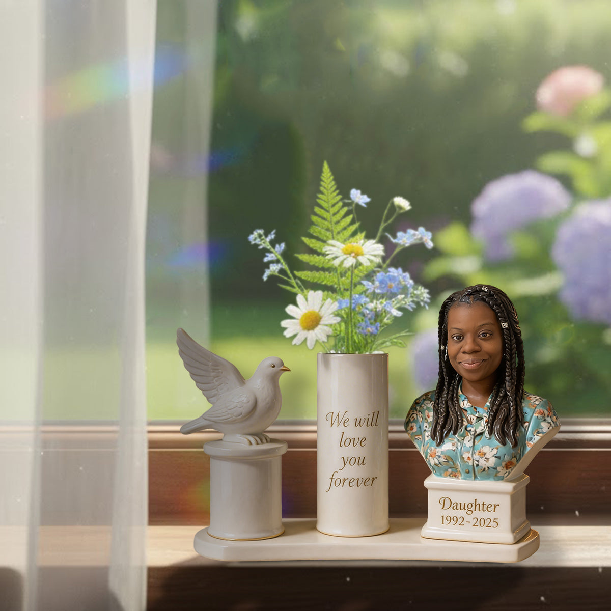 We Will Love You Forever - Personalized Memorial Custom Shape Acrylic Flower Vase