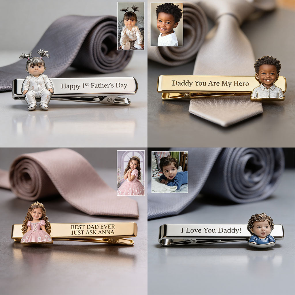 Perfect Father's Day Gift - Personalized Father Tie Clip