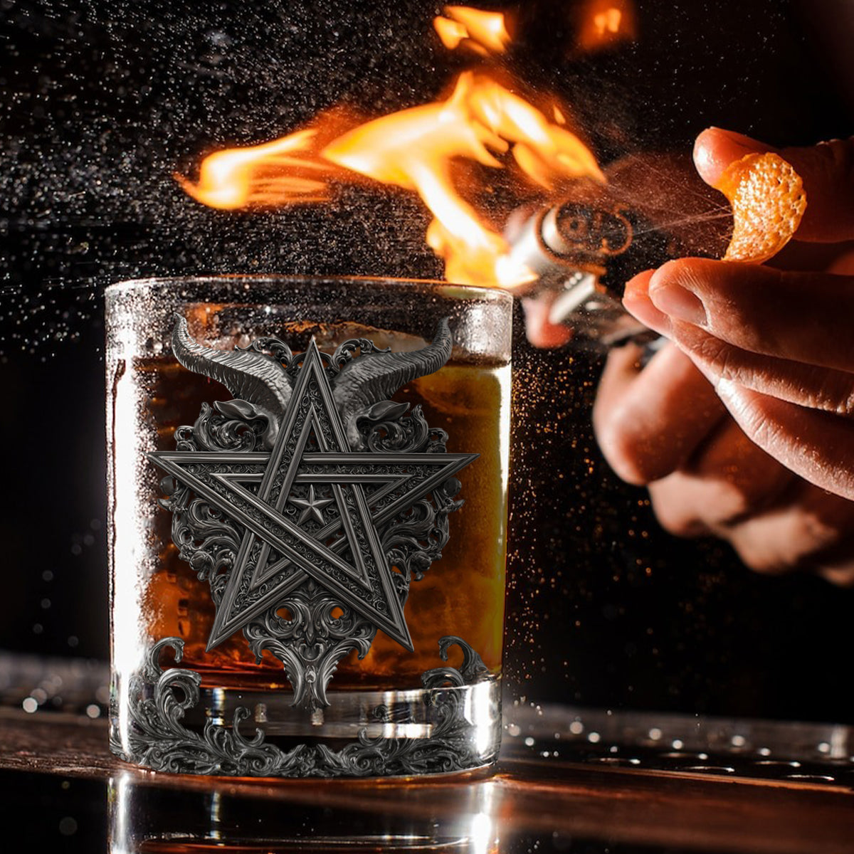 Witch Way To The Wiskey - Personalized Witch Whiskey Bottle & Glass