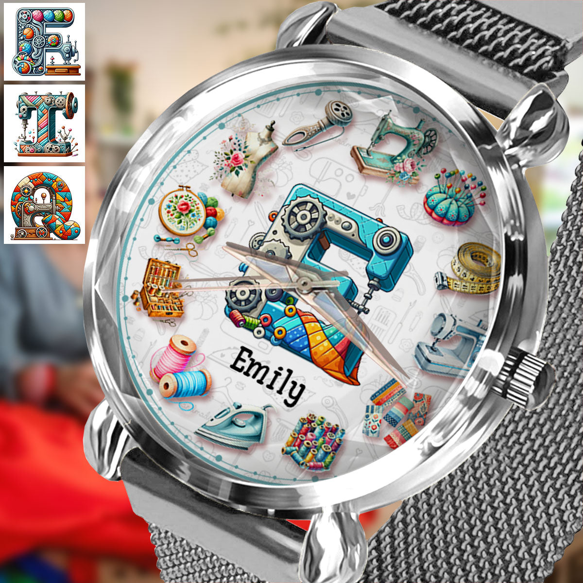 Sewing Is My Therapy - Personalized Sewing Women Hand Watch