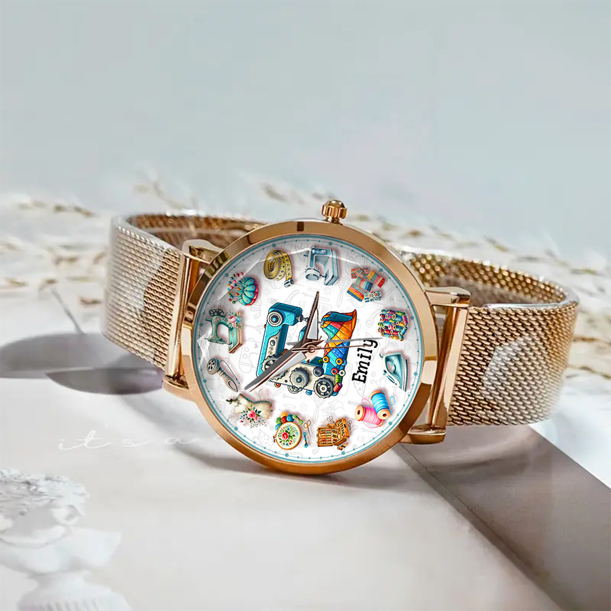 Sewing Is My Therapy - Personalized Sewing Women Hand Watch
