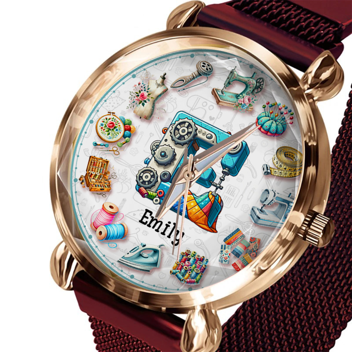 Sewing Is My Therapy - Personalized Sewing Women Hand Watch