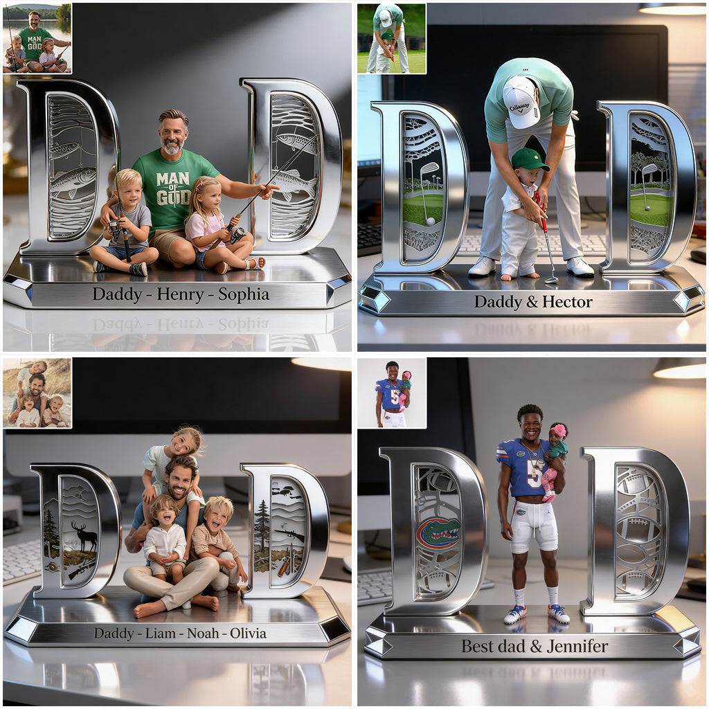 Luxury Dad & Hobby - Personalized Father Custom Shaped Acrylic Plaque