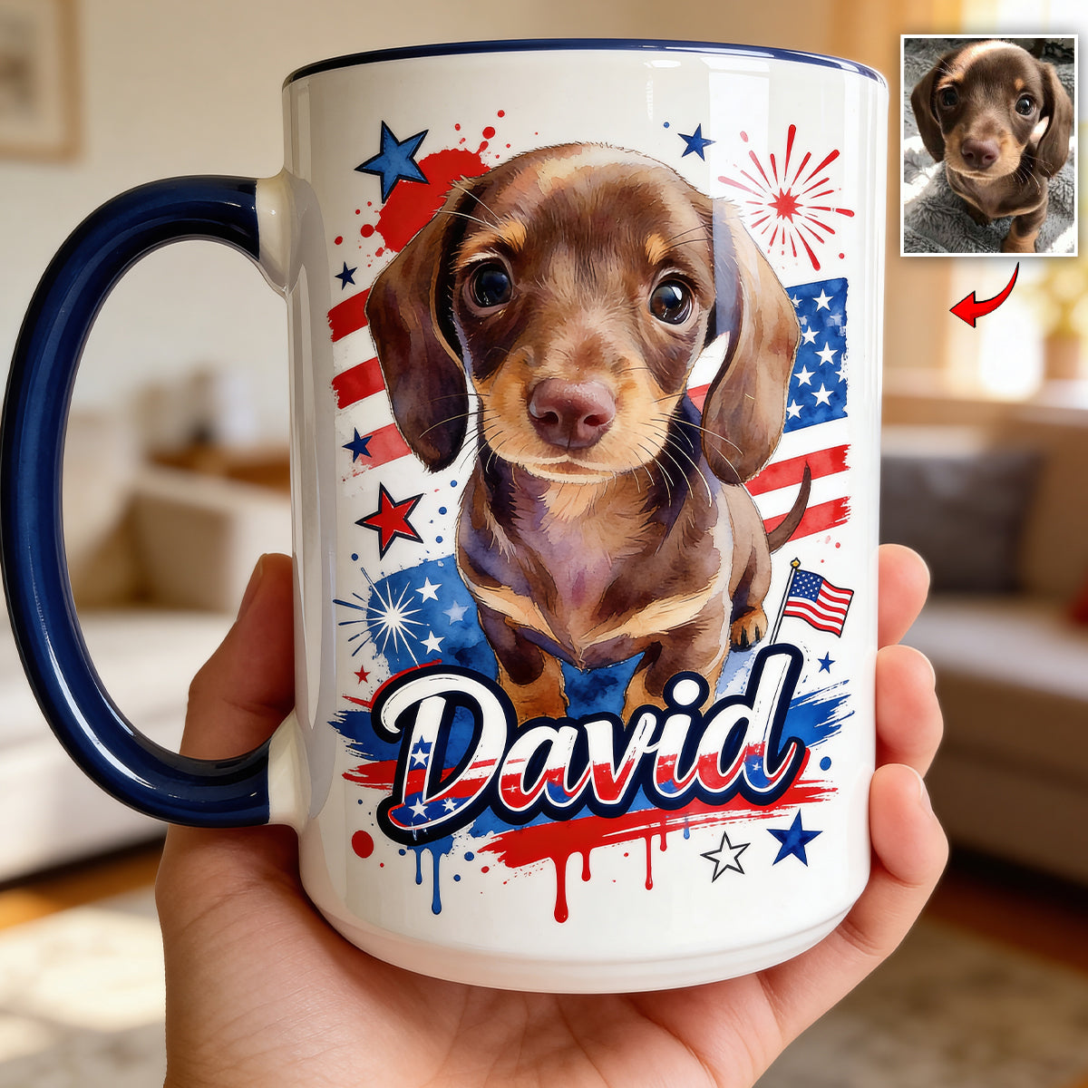 Love Dog - Personalized Dog Accent Mug