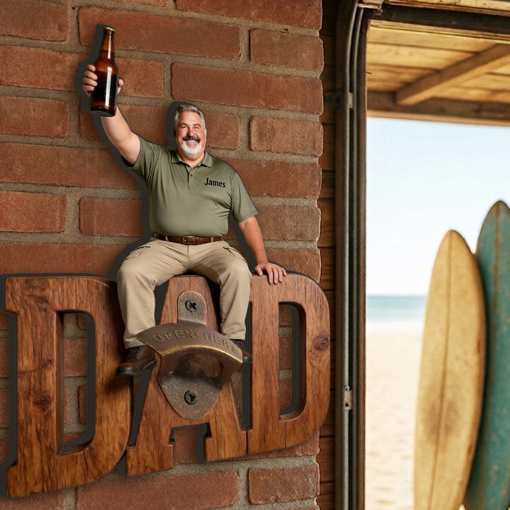 One More Beer - Personalized Father Wall Bottle Opener