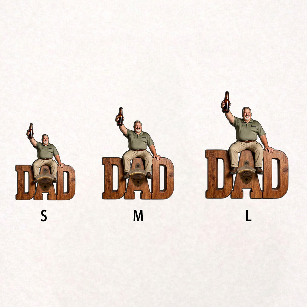 One More Beer - Personalized Father Wall Bottle Opener