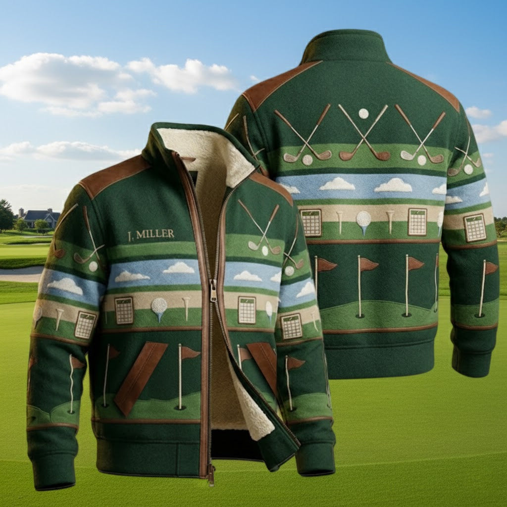 Love Playing Golf - Personalized Golf Zip Jacket