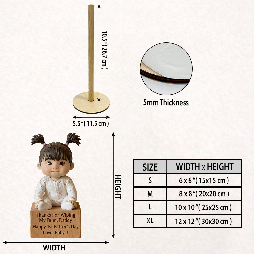 Thanks For Wiping My Bum - Personalized Newborn Paper Towel Stand