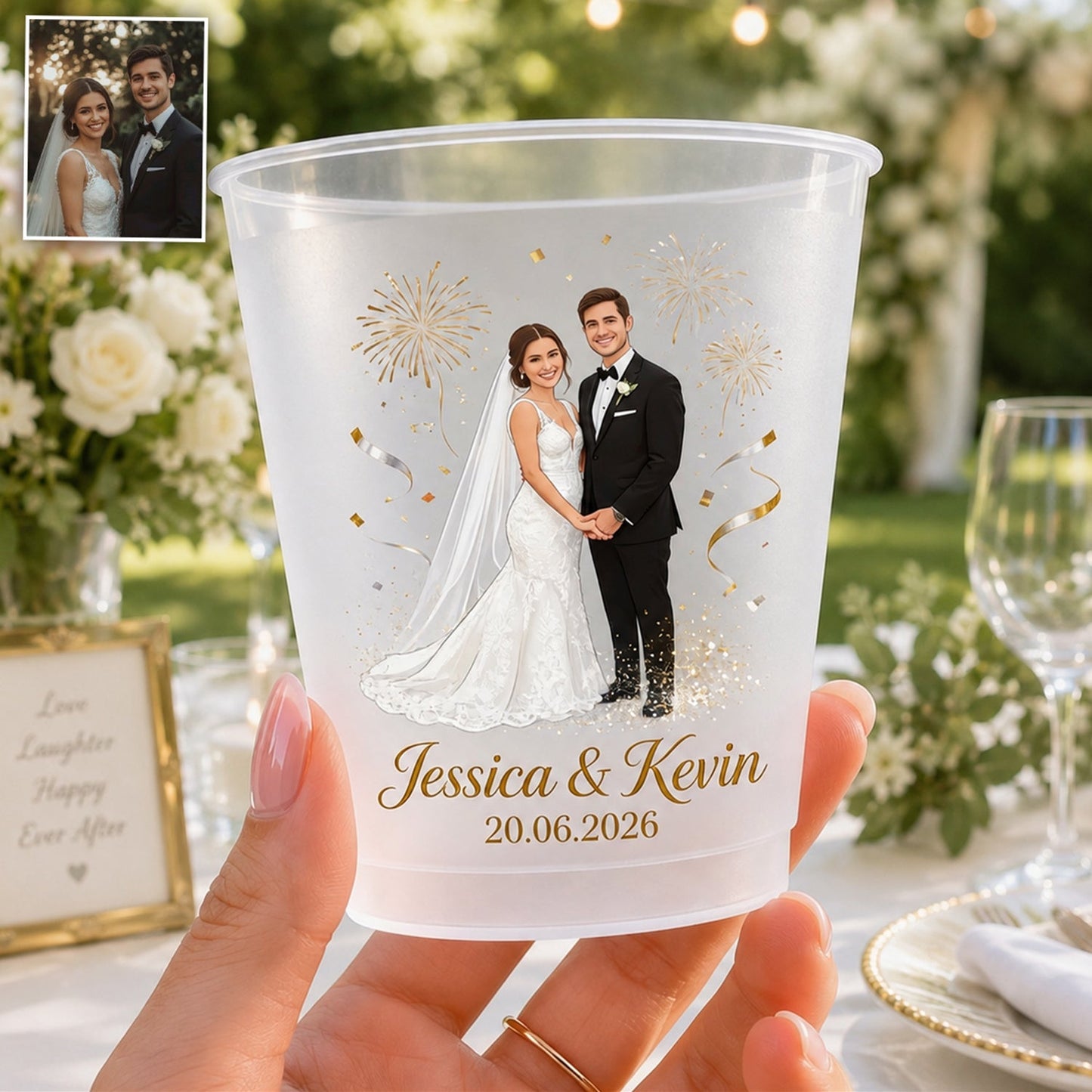 Together Forever - Personalized wedding anniversary Frosted Cup