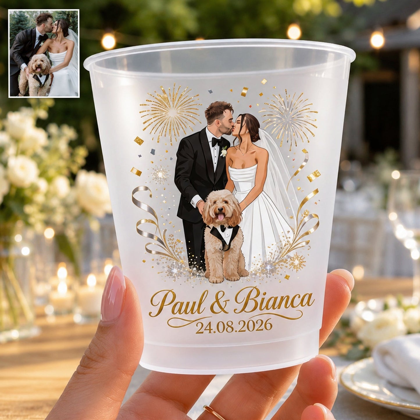 Together Forever - Personalized wedding anniversary Frosted Cup