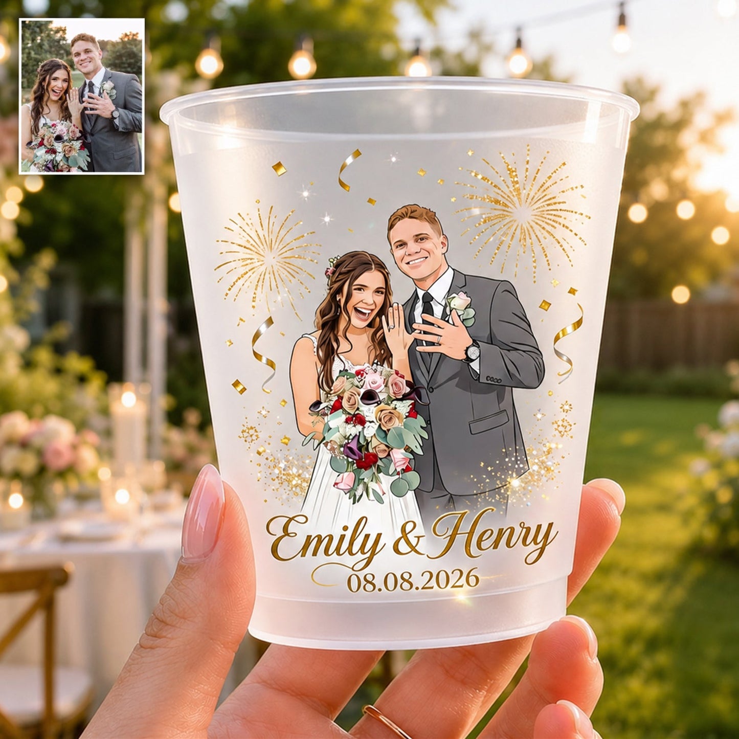 Together Forever - Personalized wedding anniversary Frosted Cup