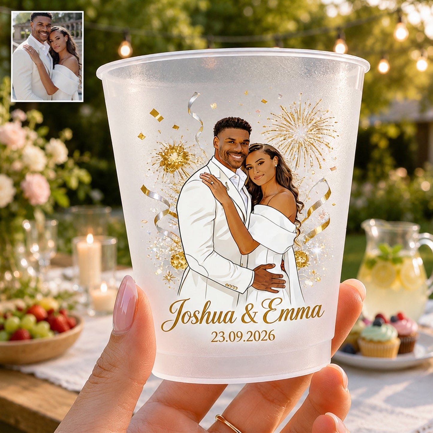 Together Forever - Personalized wedding anniversary Frosted Cup