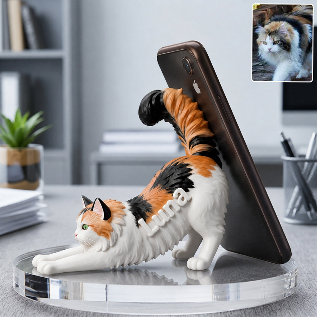 Nice Stretch - Personalized Cat Phone/ Tablet Holder Stand