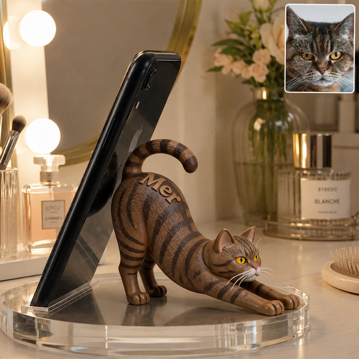 Nice Stretch - Personalized Cat Phone/ Tablet Holder Stand