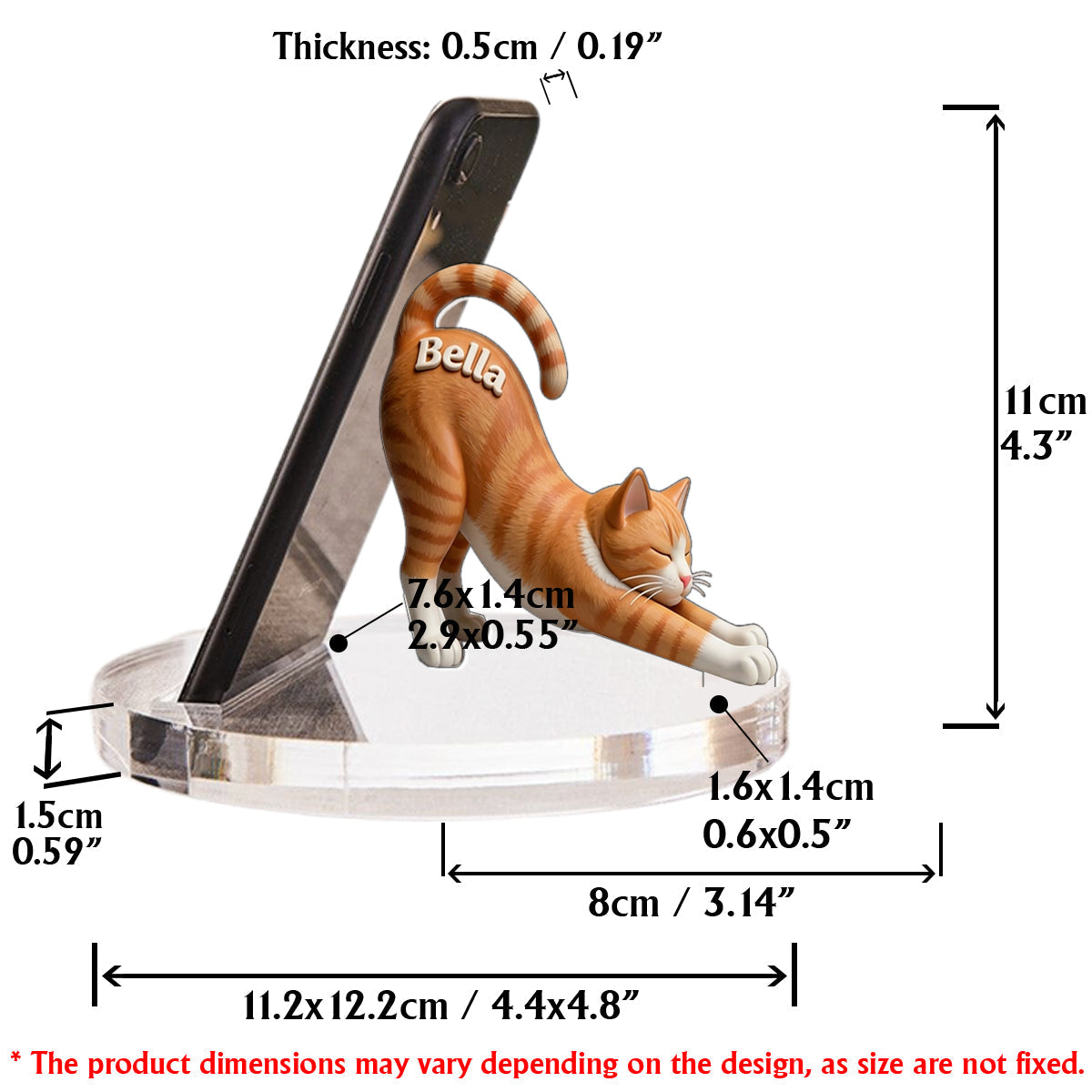 Nice Stretch - Personalized Cat Phone/ Tablet Holder Stand