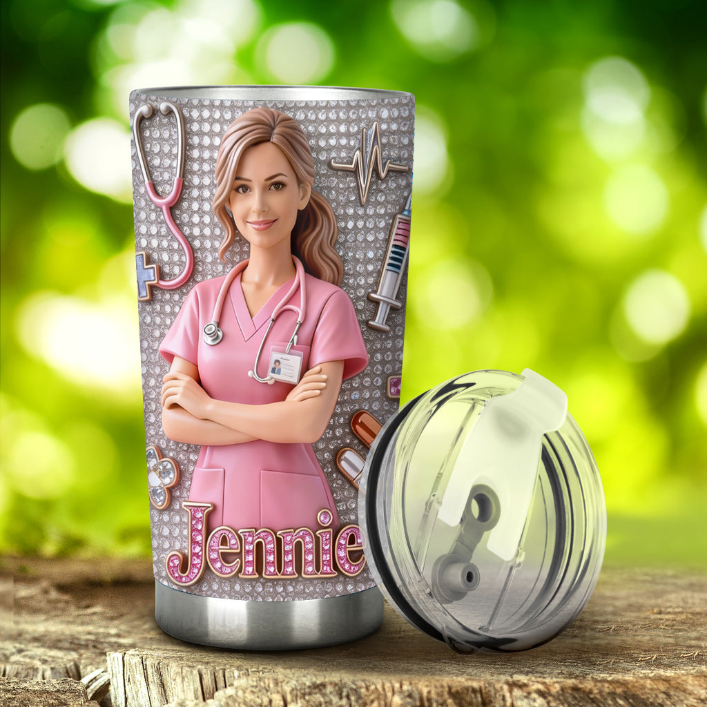 Nurse Bling Signature Tumbler - Personalized Nurse Tumbler