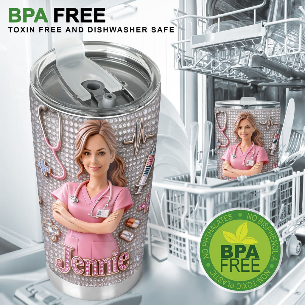 Nurse Bling Signature Tumbler - Personalized Nurse Tumbler