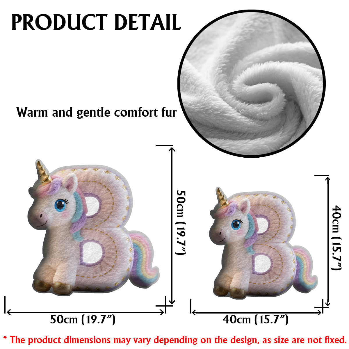 Perfect Gift For Kids - Personalized Kid Faux Fur Shaped Pillow