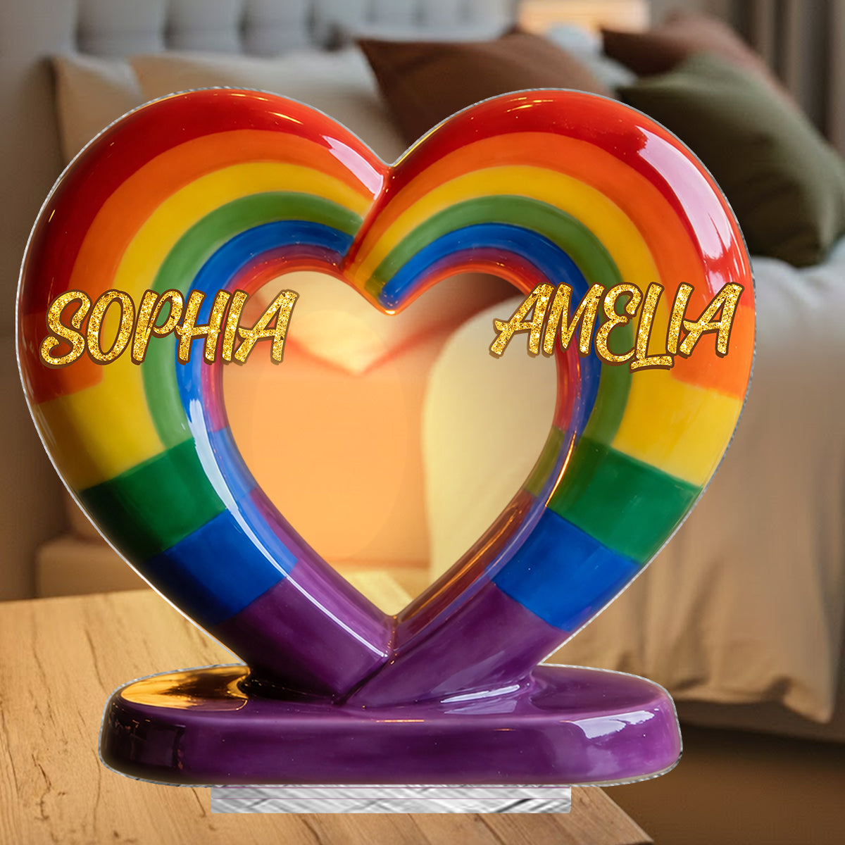 Love Is Love - Personalized LGBT Support Candle Holder Sign