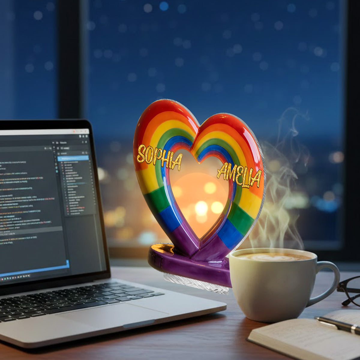 Love Is Love - Personalized LGBT Support Candle Holder Sign